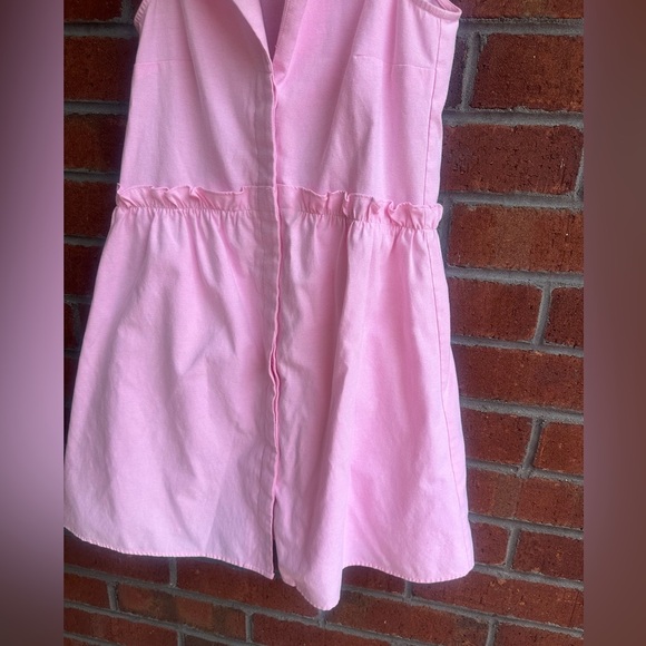 TUCKERNUCK Oxford Pink Sleeveless Royal Shirt Dress - Picture 6 of 7